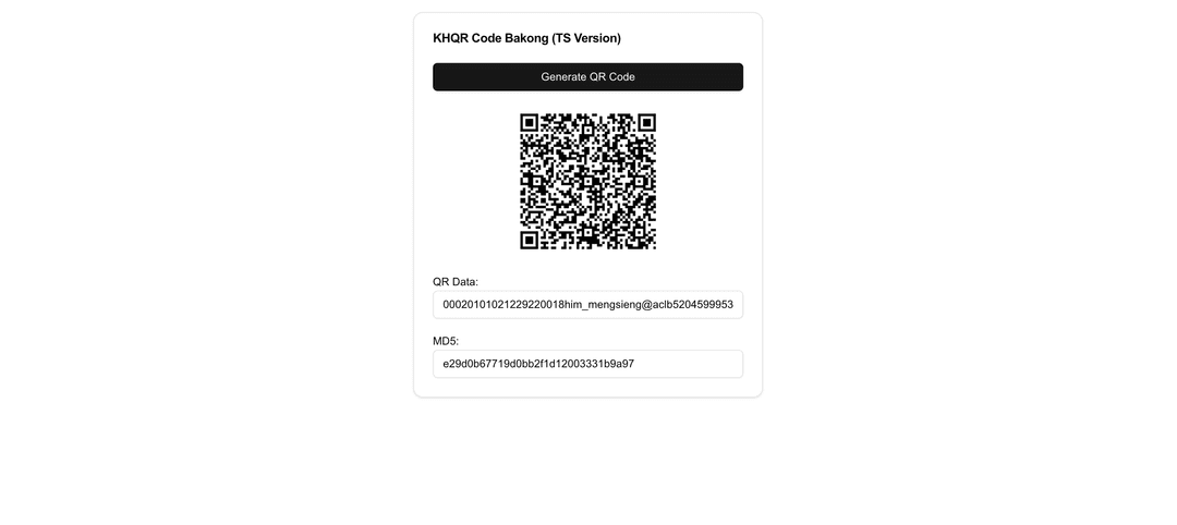 Bakong Payment Gateway